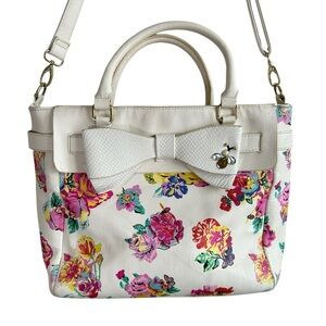 Betsey Johnson Floral White Handbag